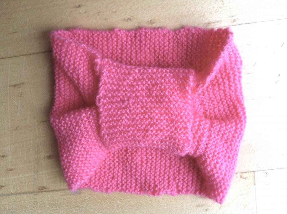 Large Pink Bow Hairband/Ear Warmer