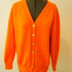 Bright Orange Retro Cardigan