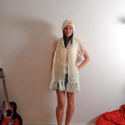Handmade Knitted Yellow Scarf