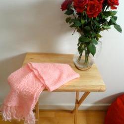 Handmade Knitted Pink Scarf